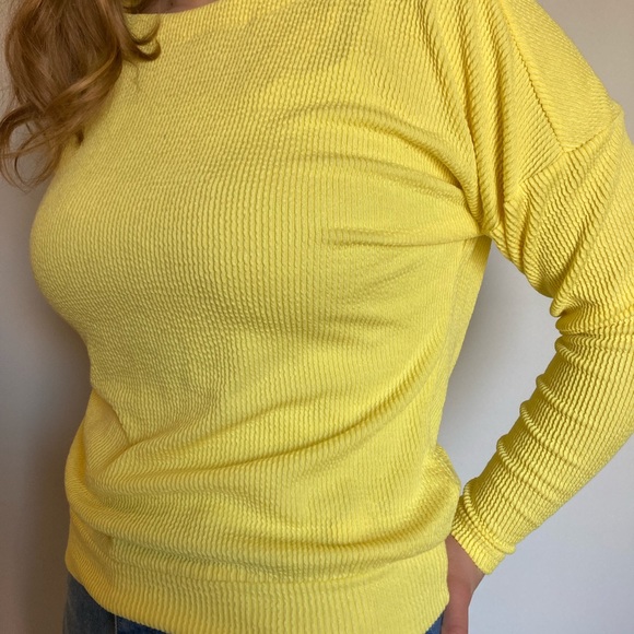 Anthropologie Tops - Anthropologie Yellow Pullover Top
